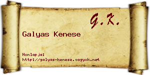Galyas Kenese névjegykártya